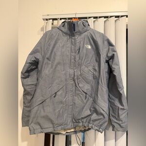 The North Face Light Gray Hooded Jacket